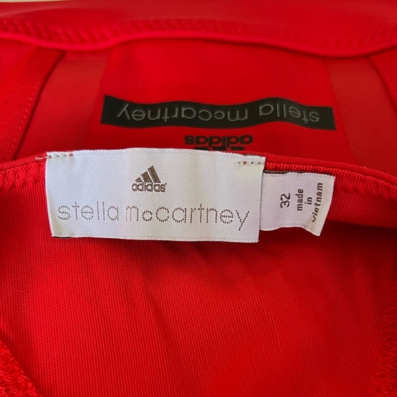 Adidas • Stella McCartney Racerback Athletic Tank Tank in Red • 32/XS - Picture 5 of 7